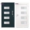 Drzwi frontowe, aluminium i PVC, antracytowe, 100x210 cm