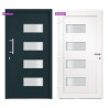 Drzwi frontowe, aluminium i PVC, antracytowe, 100x200 cm