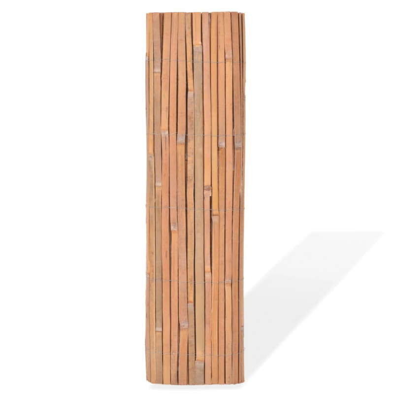 Panele ogrodzeniowe z bambusa, 2 szt., 100x400 cm