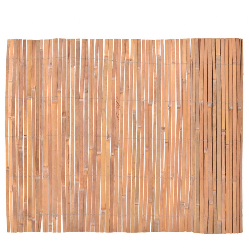 Panele ogrodzeniowe z bambusa, 2 szt., 100x400 cm
