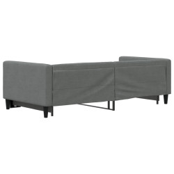 Sofa rozsuwana, ciemnoszara, 90x190 cm, tkanina