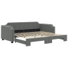 Sofa rozsuwana, ciemnoszara, 100x200 cm, tkanina