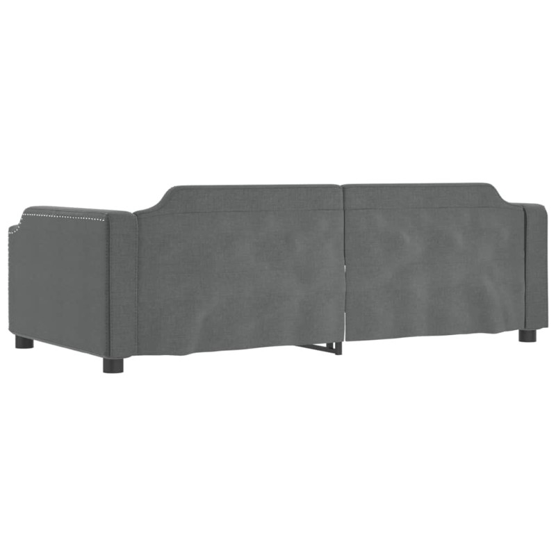 Sofa rozsuwana, ciemnoszara, 100x200 cm, tkanina