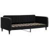 Sofa rozsuwana, czarna, 100x200 cm, aksamit