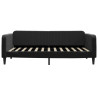 Sofa rozsuwana, czarna, 100x200 cm, aksamit