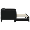 Sofa rozsuwana, czarna, 80x200 cm, aksamit