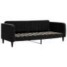 Sofa rozsuwana, czarna, 80x200 cm, aksamit