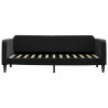Sofa rozsuwana, czarna, 80x200 cm, aksamit