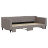 Sofa rozsuwana, kolor taupe, 90x200 cm, tkanina