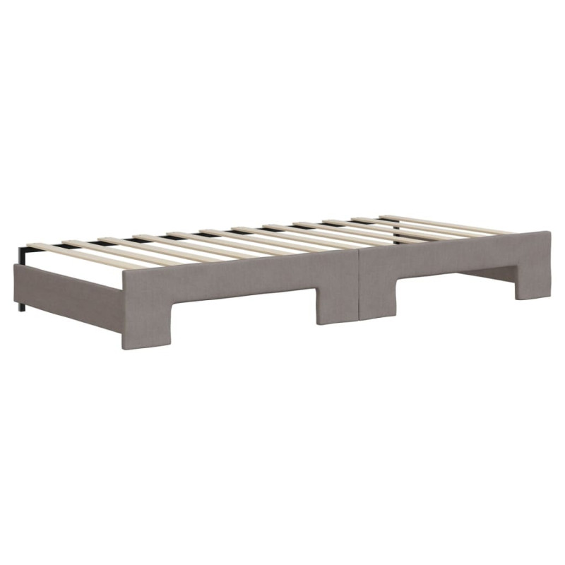 Sofa rozsuwana, kolor taupe, 90x200 cm, tkanina