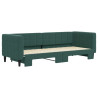 Sofa rozsuwana, ciemnozielona, 80x200 cm, aksamit