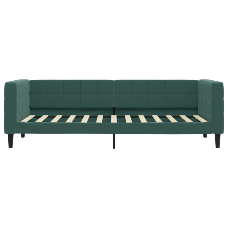 Sofa rozsuwana, ciemnozielona, 80x200 cm, aksamit