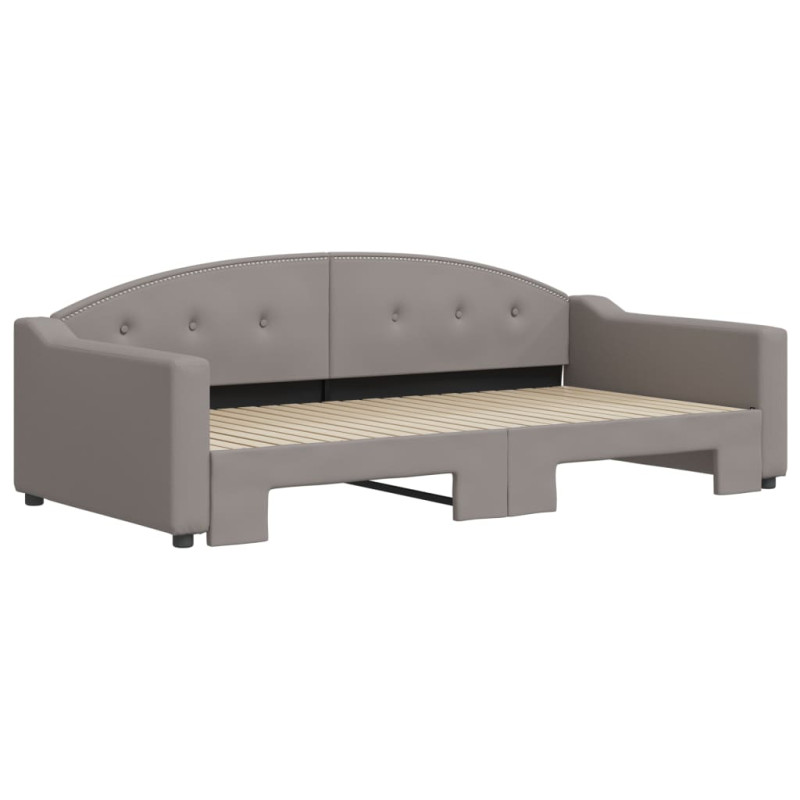 Sofa rozsuwana, kolor taupe, 100x200 cm, tkanina
