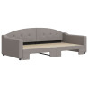 Sofa rozsuwana, kolor taupe, 100x200 cm, tkanina