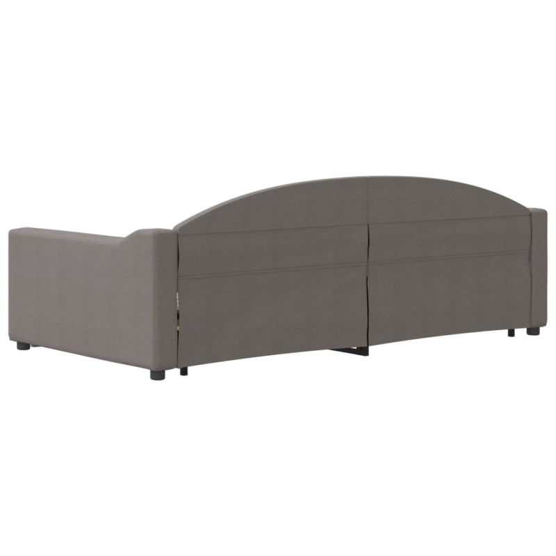 Sofa rozsuwana, kolor taupe, 100x200 cm, tkanina