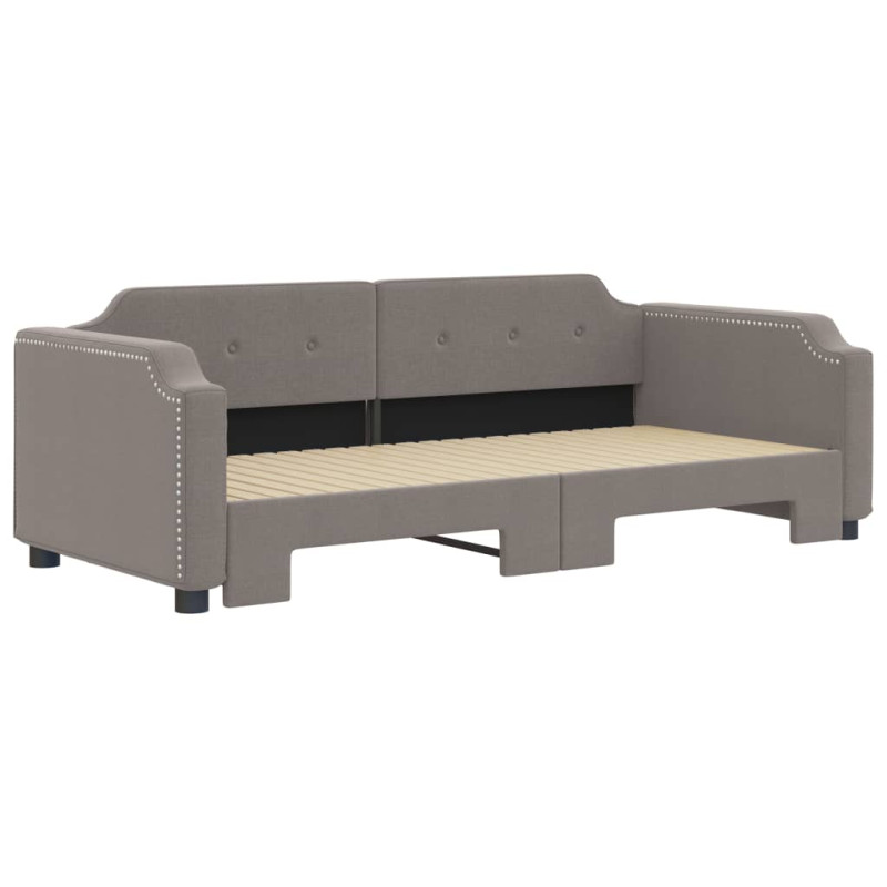 Sofa rozsuwana, kolor taupe, 100x200 cm, tkanina