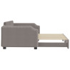 Sofa rozsuwana, kolor taupe, 100x200 cm, tkanina