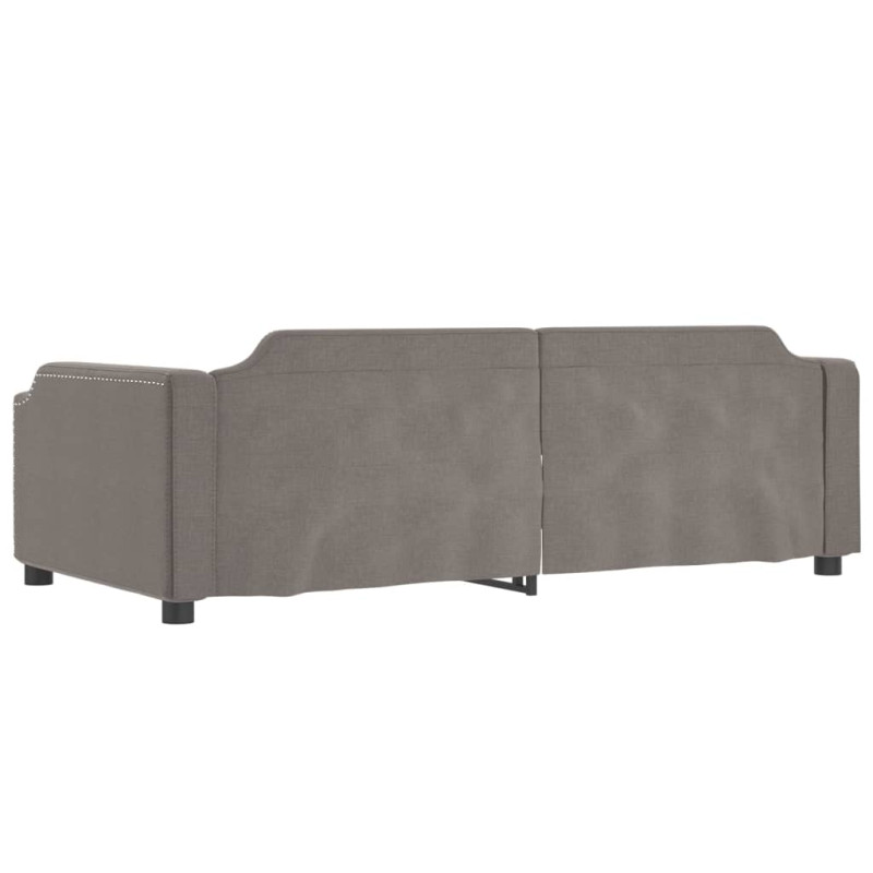 Sofa rozsuwana, kolor taupe, 100x200 cm, tkanina
