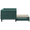 Sofa rozsuwana, ciemnozielona, 80x200 cm, aksamit