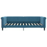 Sofa rozsuwana, niebieska, 90x200 cm, aksamit