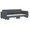 Sofa rozsuwana, ciemnozielona, 80x200 cm, aksamit