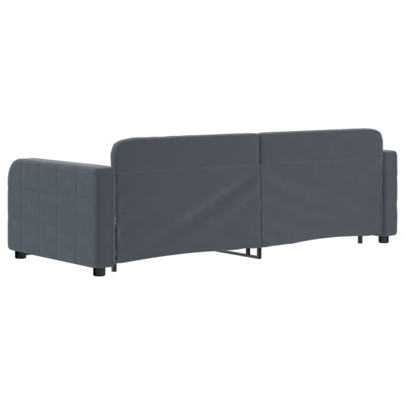 Sofa rozsuwana, ciemnozielona, 80x200 cm, aksamit