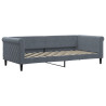 Sofa rozsuwana, ciemnoszara, 90x200 cm, aksamit