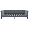 Sofa rozsuwana, ciemnoszara, 90x200 cm, aksamit