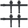 System do montażu drzwi przesuwnych, 2szt., 200cm, stal, czarny