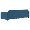 Sofa rozsuwana, niebieska, 80x200 cm, aksamit