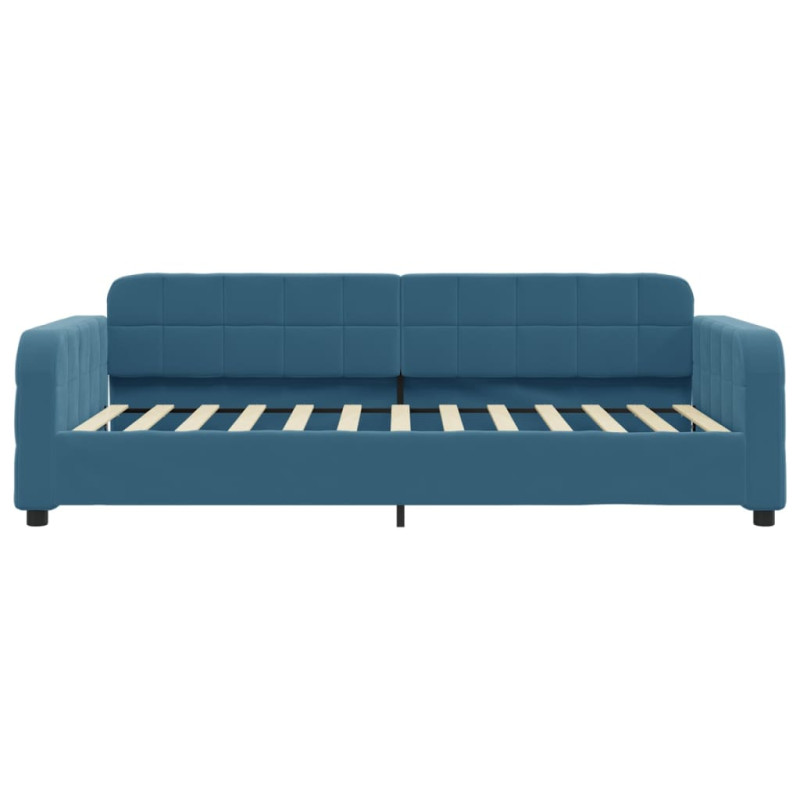 Sofa rozsuwana, niebieska, 80x200 cm, aksamit