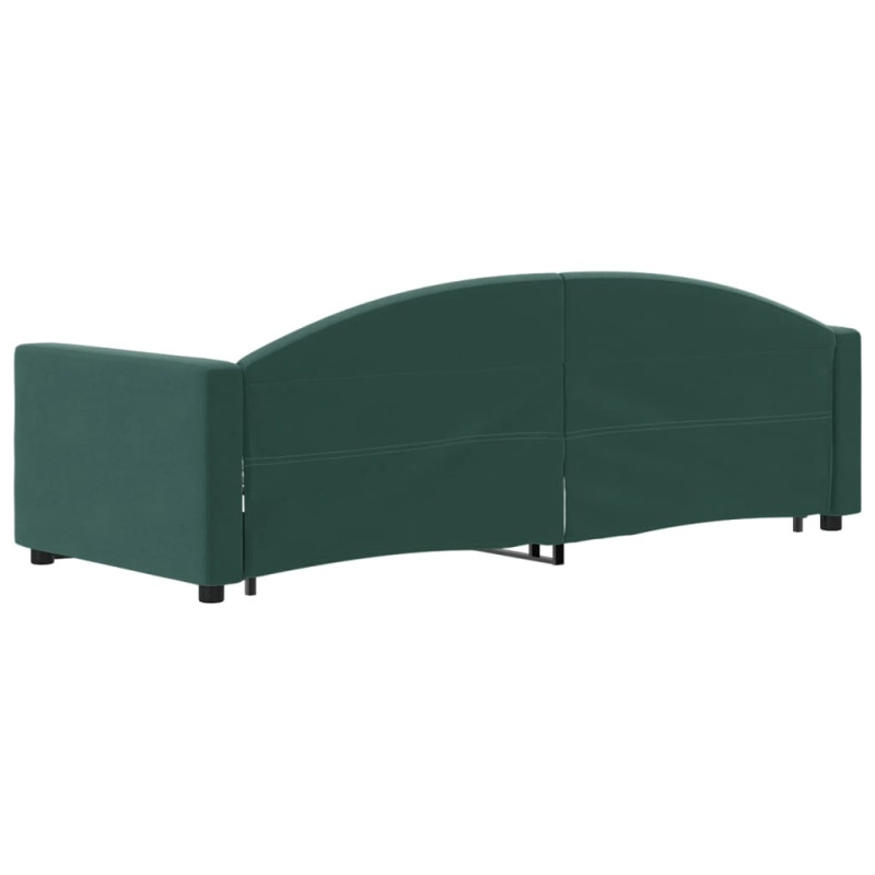 Sofa rozsuwana, ciemnozielona, 80x200 cm, aksamit