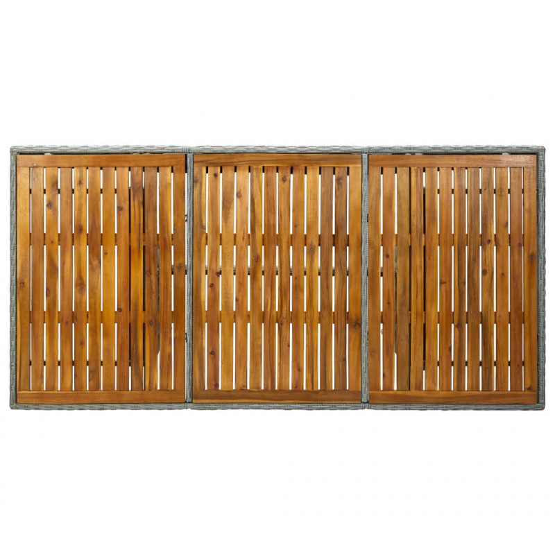 7-cz. zestaw mebli ogrodowych, poduszki, rattan PE, jasnoszary