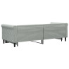 Sofa rozsuwana, jasnoszara, 80x200 cm, aksamit
