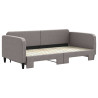 Sofa rozsuwana, kolor taupe, 100x200 cm, tkanina