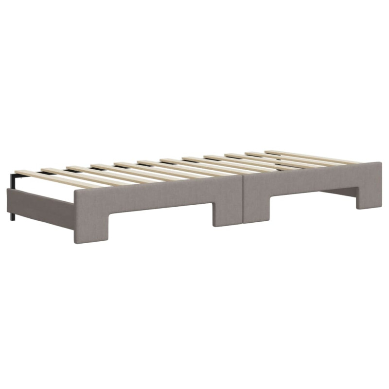 Sofa rozsuwana, kolor taupe, 100x200 cm, tkanina