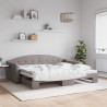 Sofa rozsuwana, kolor taupe, 90x200 cm, tkanina