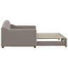 Sofa rozsuwana, kolor taupe, 90x200 cm, tkanina