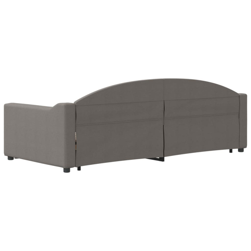 Sofa rozsuwana, kolor taupe, 90x200 cm, tkanina