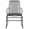 9-częściowy zestaw mebli ogrodowych, czarny, rattan PVC