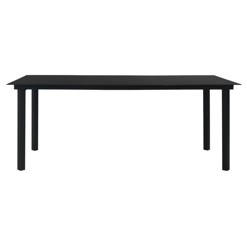 9-częściowy zestaw mebli ogrodowych, czarny, rattan PVC