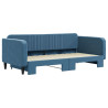 Sofa rozsuwana, niebieska, 100x200 cm, aksamit