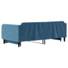 Sofa rozsuwana, niebieska, 100x200 cm, aksamit