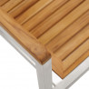 Krzesła ogrodowe z poduszkami, 2 szt., drewno tekowe i stal