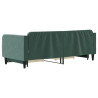 Sofa rozsuwana z szufladami, ciemnozielona, 80x200 cm, aksamit