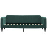 Sofa rozsuwana z szufladami, ciemnozielona, 80x200 cm, aksamit