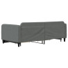 Sofa rozsuwana z szufladami, ciemnoszara, 100x200 cm, tkanina