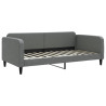 Sofa rozsuwana z szufladami, ciemnoszara, 100x200 cm, tkanina