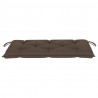 Ławka ogrodowa z poduszką taupe, 112 cm, lite drewno tekowe