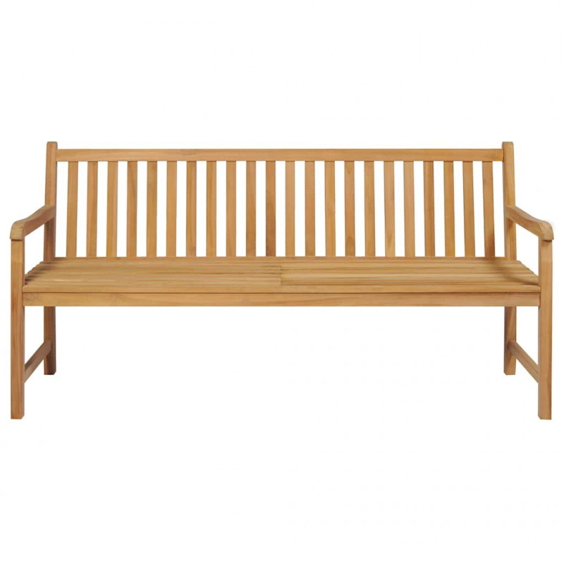 Ławka ogrodowa z poduszką taupe, 175 cm, lite drewno tekowe